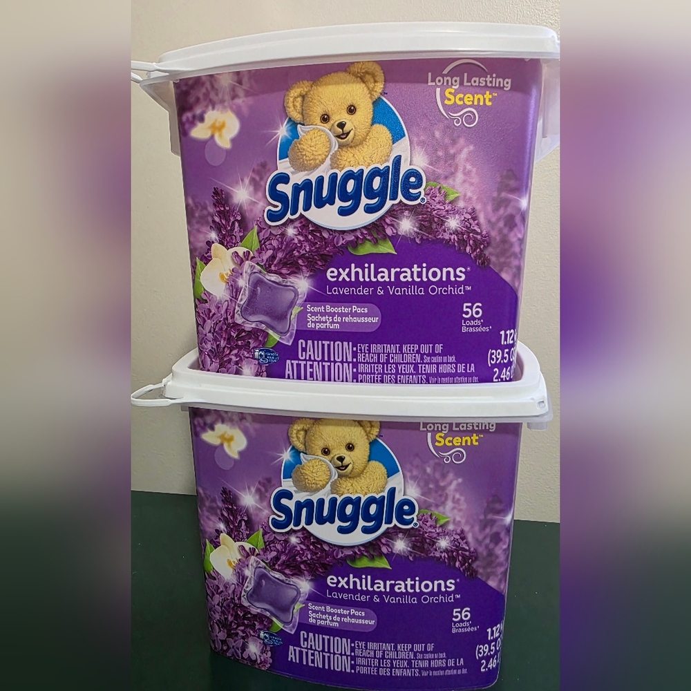 2 New Snuggle Exhilarations Lavender Vanilla Orchid Scent Booster Pacs 56 Each